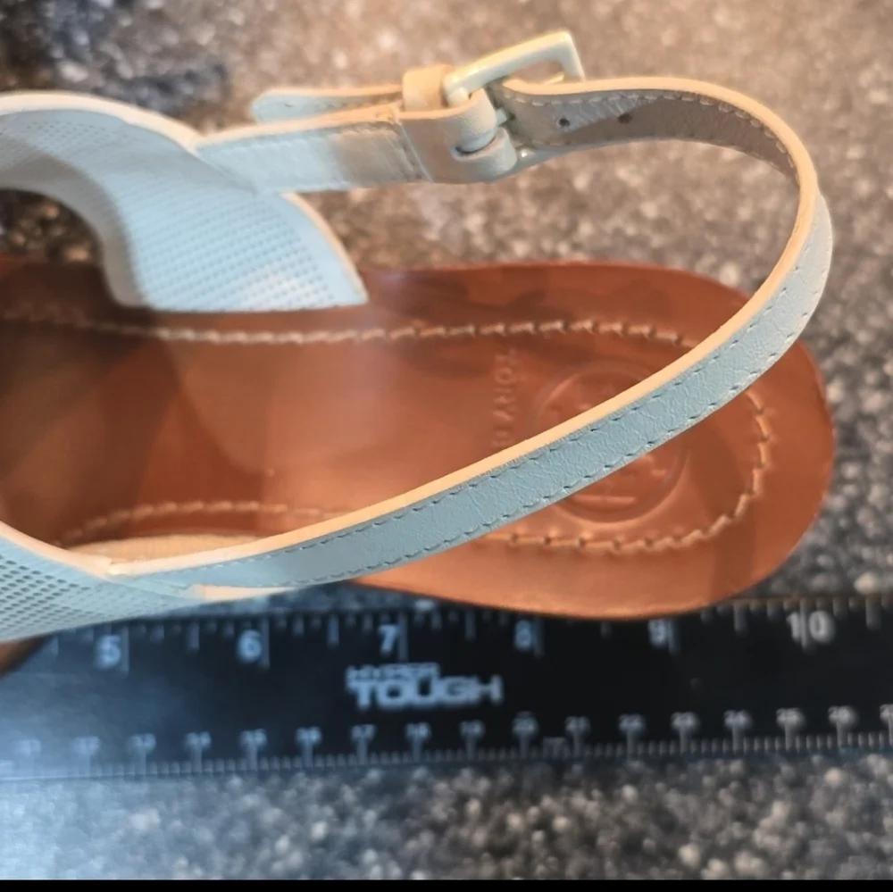 Tory Burch Lowell II Ladies Size 8 White Leather Sandals - Picture 12 of 13